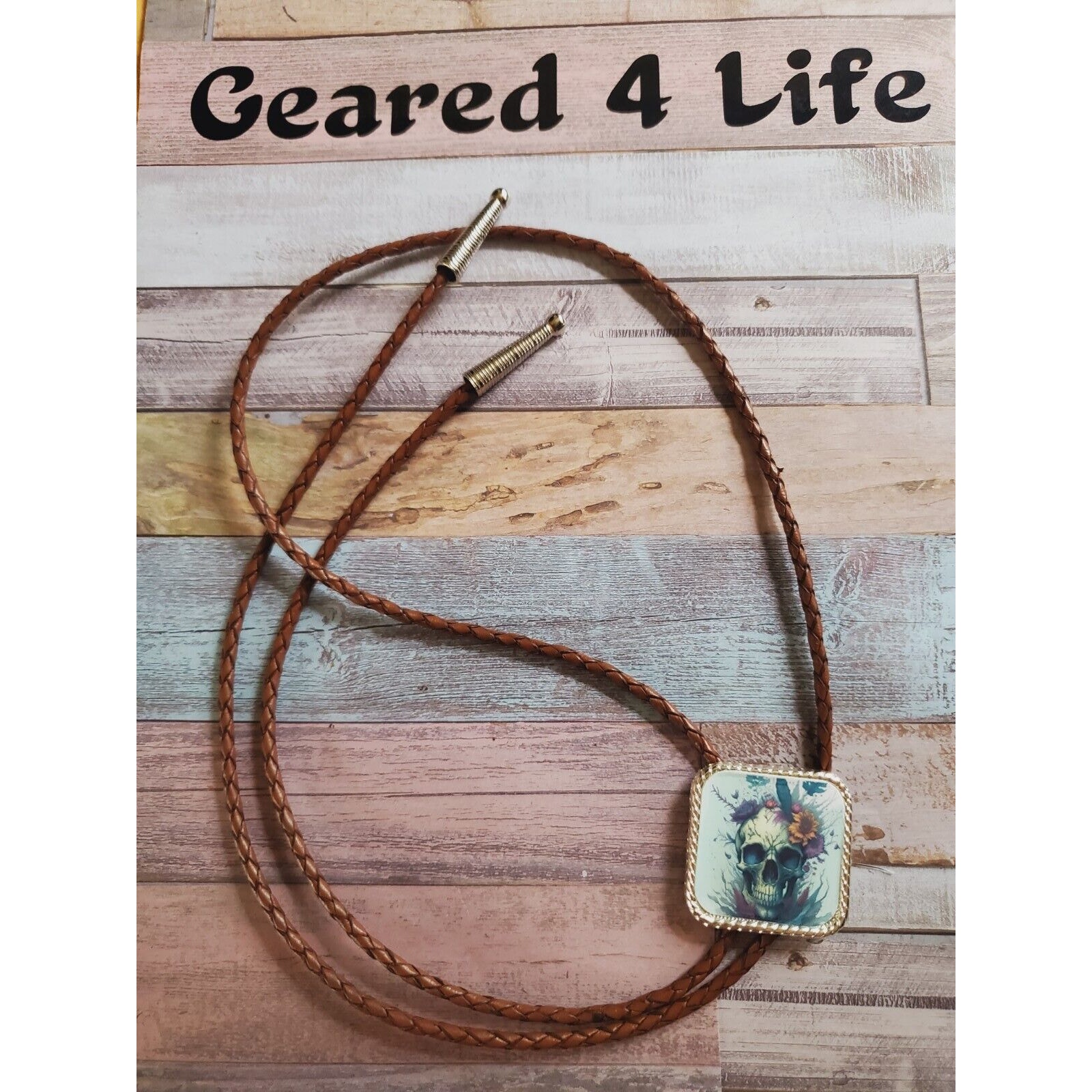 Handmade Skull Woman Concho Unisex Bolo - Bolo Tie - Skull Necklace - Choker